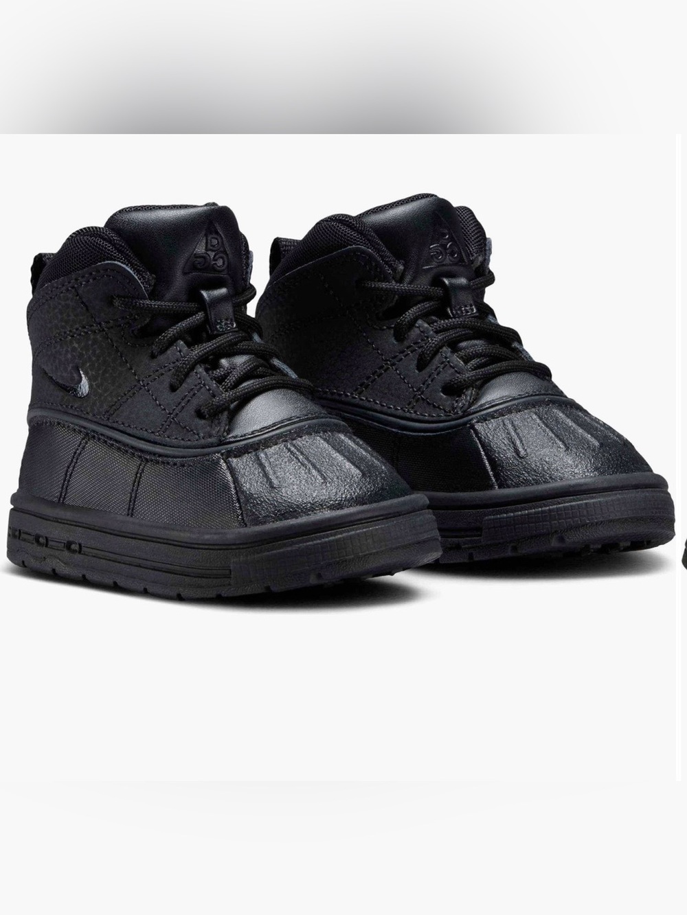 Nike ACG Woodside 2 High TD toddler waterproof boots black leather upper Sz 6C